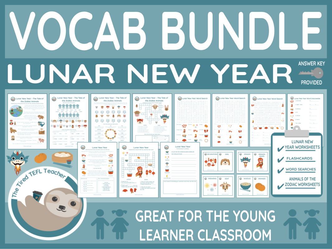 ESL Young Learner Lunar New Year Vocabulary Bundle (A1-A2)