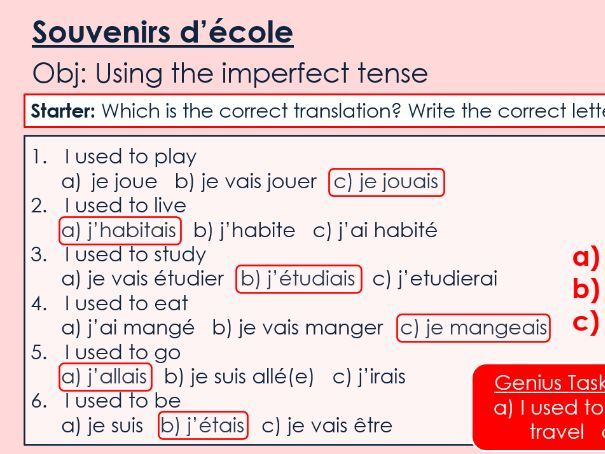 NEW 2026 GCSE French. Higher/ Rouge. Module 3. Unit 4. Souvenirs d’école