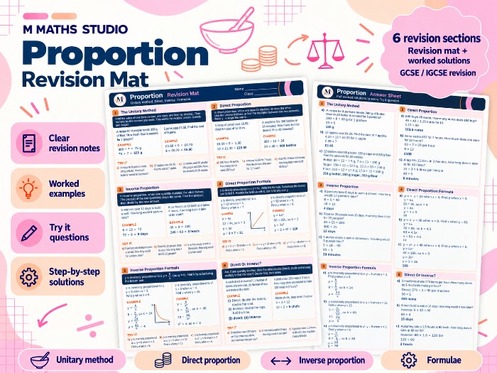 Proportion | A3 Revision Mat