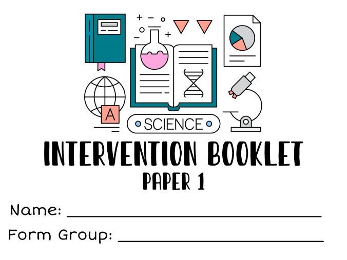 AQA GCSE Combined Science F - Paper 1 Revision Booklet WITH ANSWERS