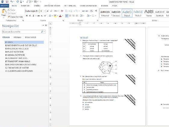 IGCSE Combined Science Questions per Topic Past Papers