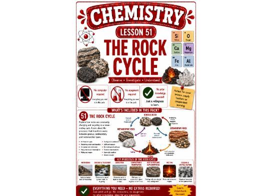 Chemistry cover lesson 51: The rock cycle (Ch51) science stand alone cover