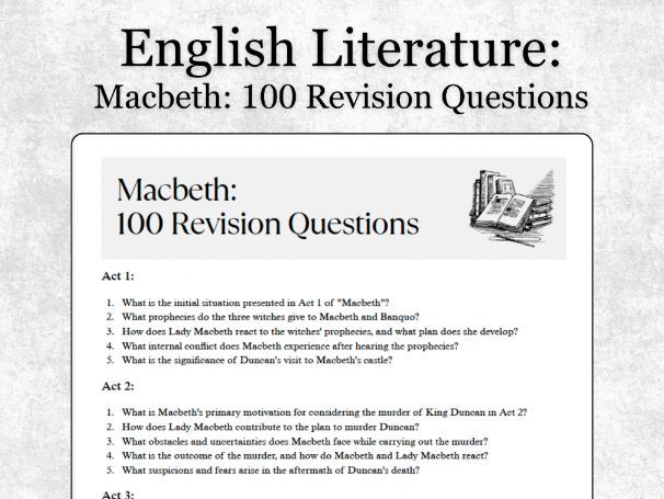 Macbeth: 100 Revision Questions for GCSE