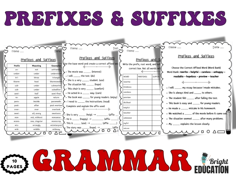 Prefixes, Suffixes & Roots Practice | 2nd Grade Grammar Review