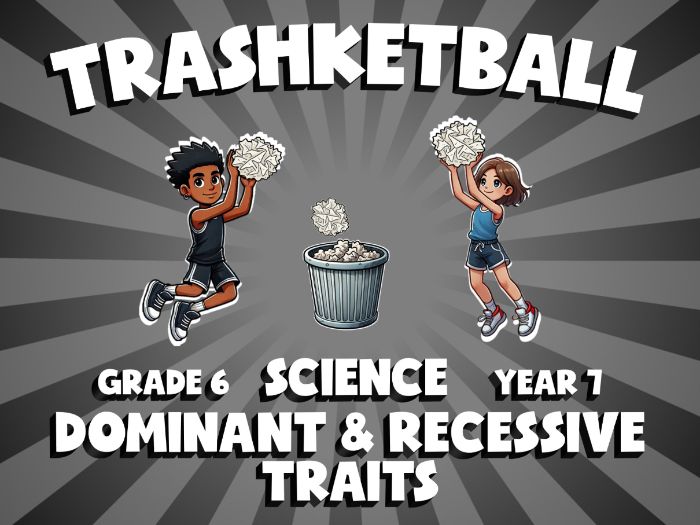 Dominant & Recessive Traits TRASHKETBALL Science Game | No-Prep Year 7 Review Activity