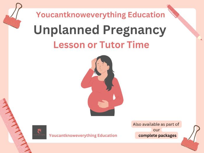 Unplanned Pregnancy PSHE Lesson