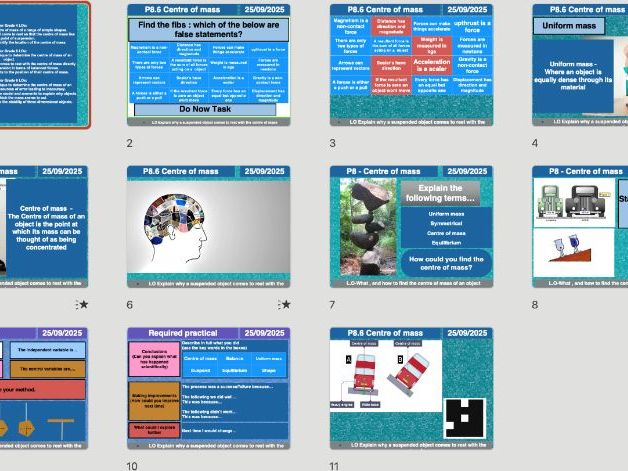 AQA GCSE Physics P8.6 – Centre of Mass (T) | Full Lesson, Worksheets & Answers + Free AI Marking