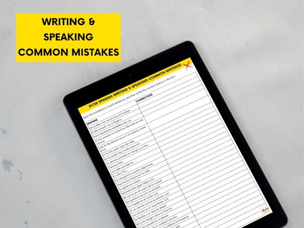 GCSE Spanish Writing & Speaking Common Mistakes
